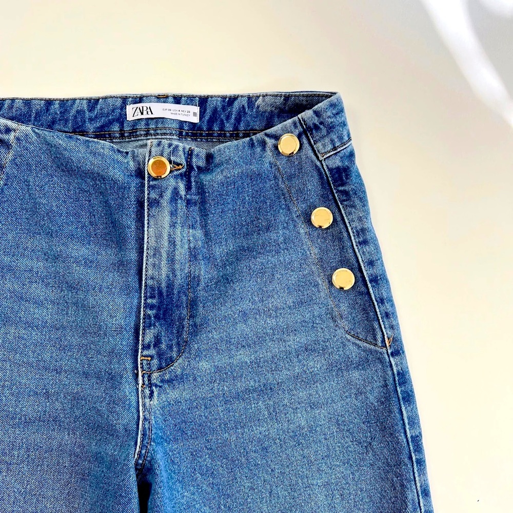 Zara Wide leg cropped jeans